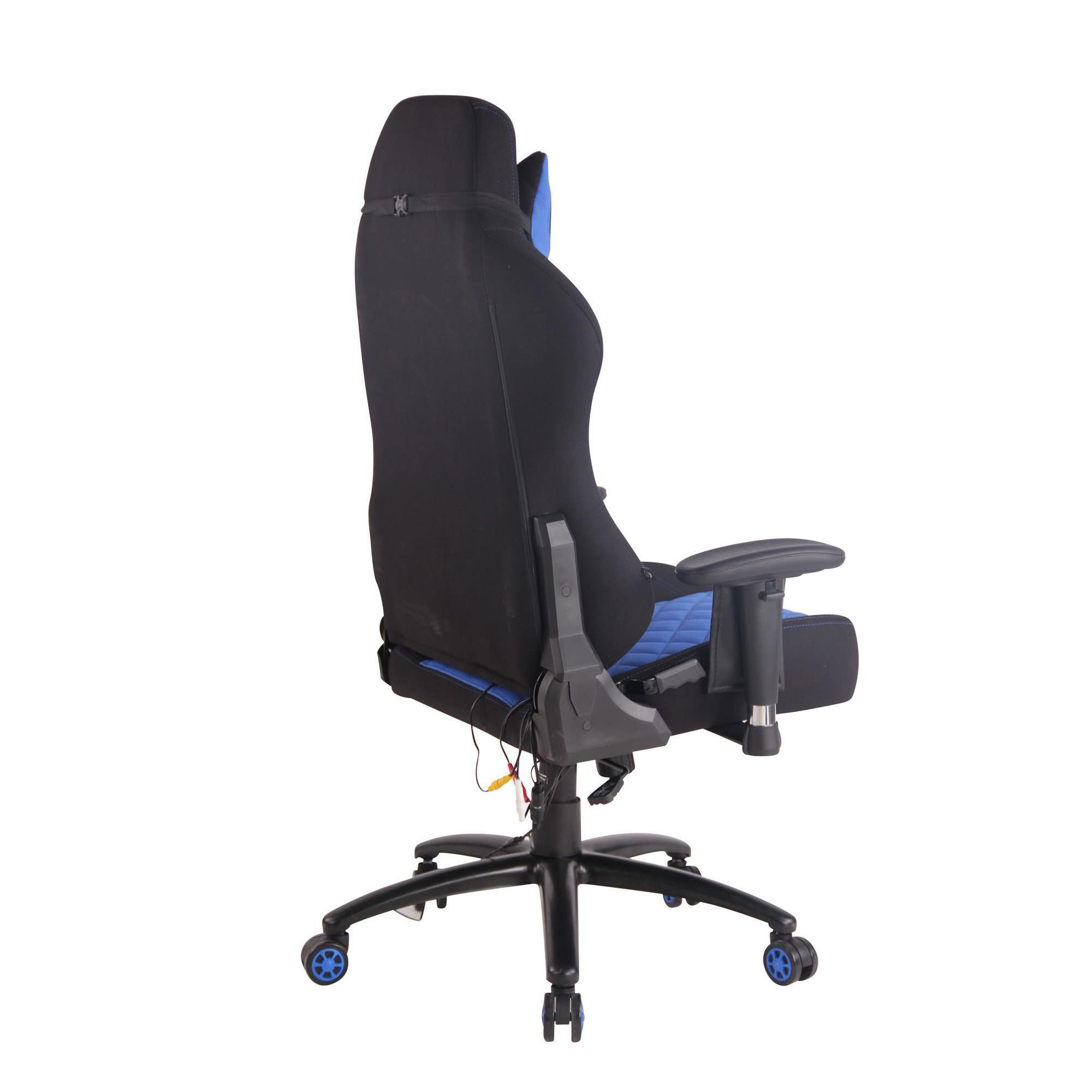Silla Gaming COPSE TELA, Función Calefacción y Masaje, en color Negro