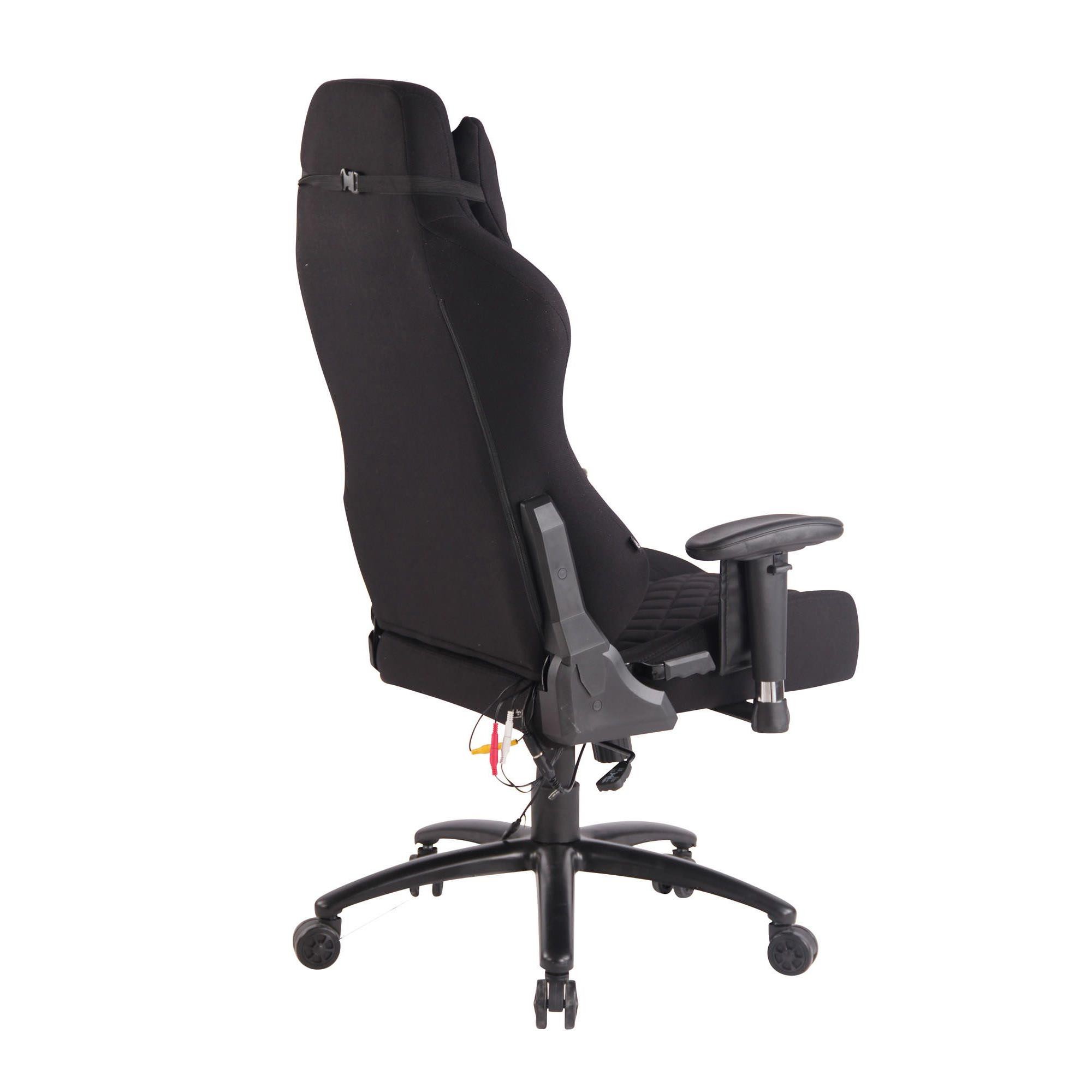 Silla Gaming COPSE TELA, Función Calefacción y Masaje, en color Negro