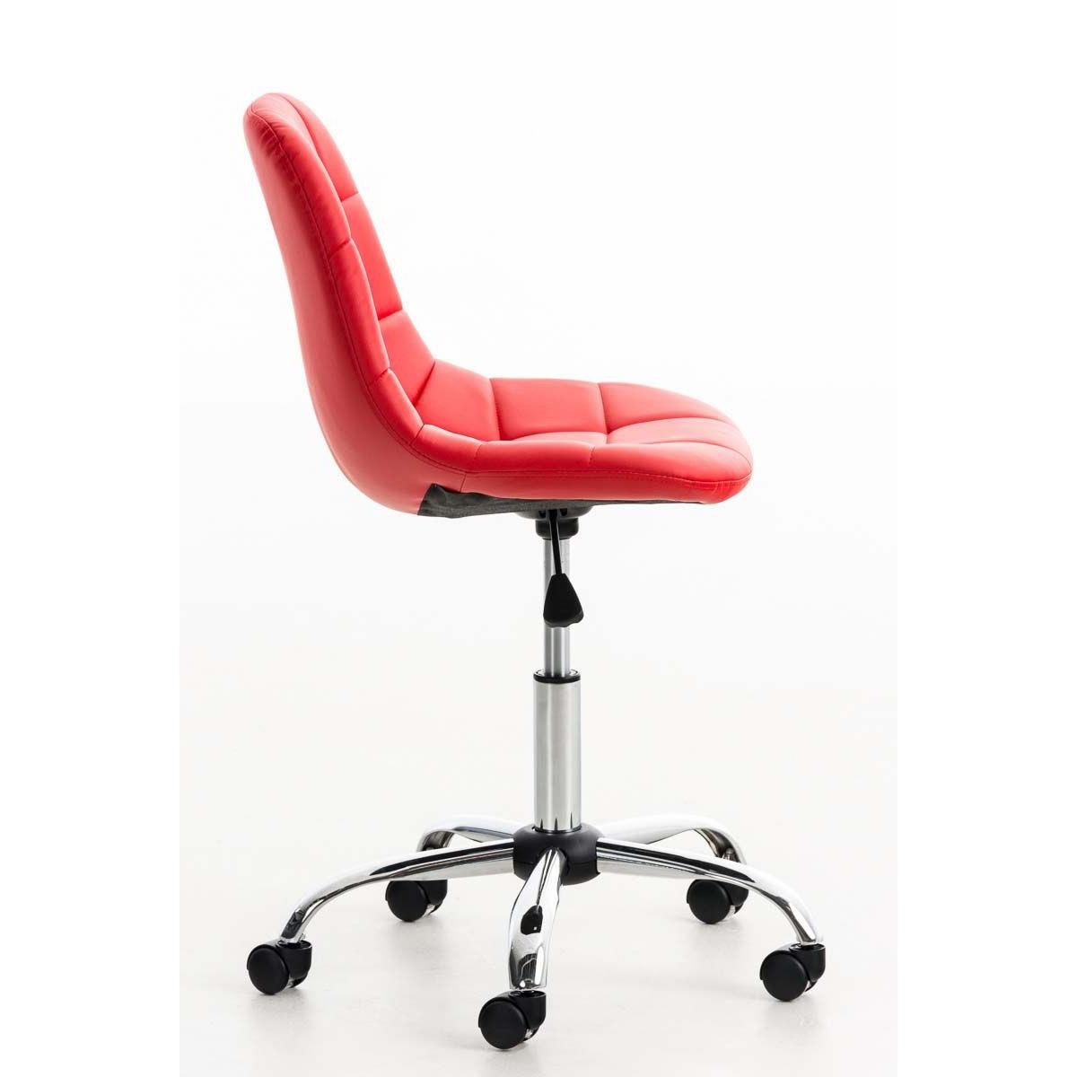 Silla de Oficina WALLY, Grueso Acolchado, Base Metálica, en Piel Amarilla