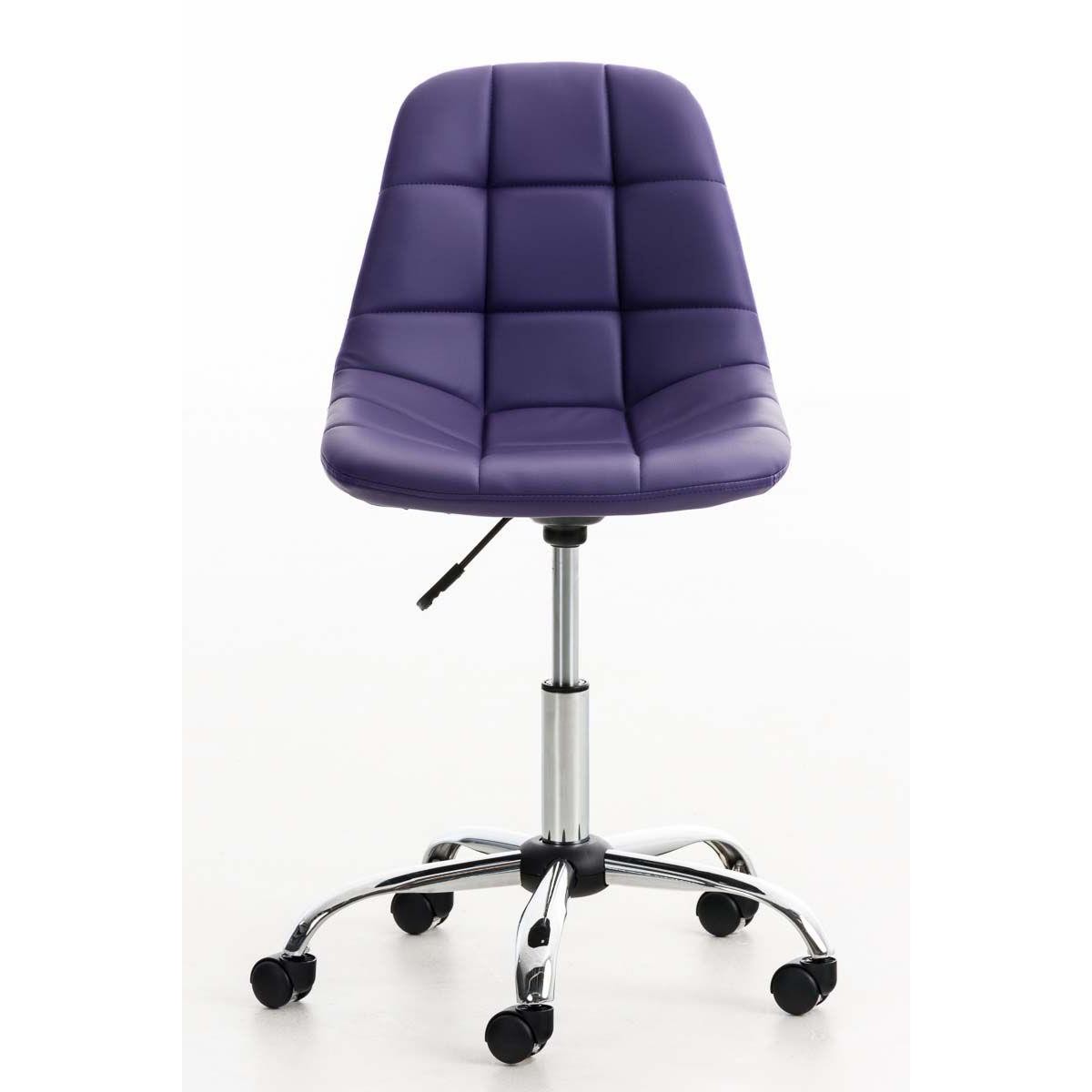 Silla de Oficina WALLY, Grueso Acolchado, Base Metálica, en Piel Amarilla