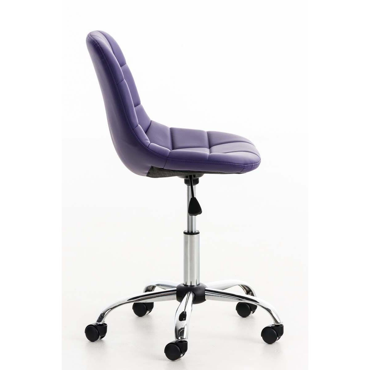 Silla de Oficina WALLY, Grueso Acolchado, Base Metálica, en Piel Amarilla