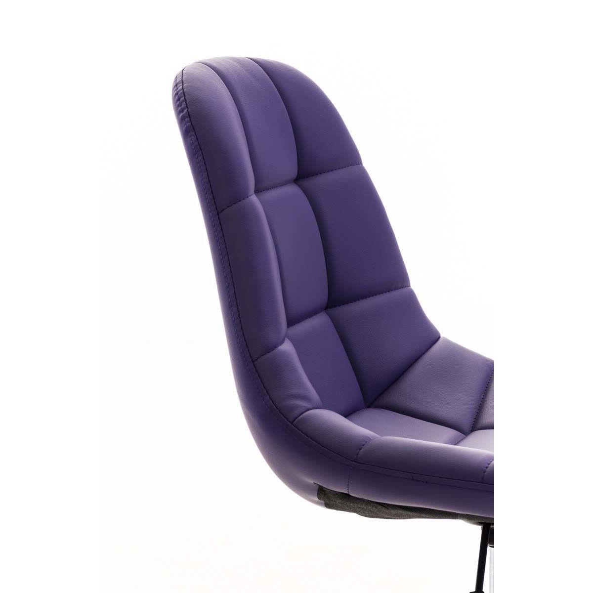 Silla de Oficina WALLY, Grueso Acolchado, Base Metálica, en Piel Amarilla