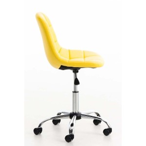 Silla de Oficina WALLY en Piel color Amarillo