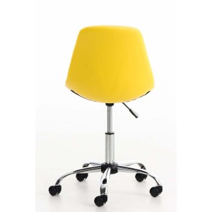 Silla de Oficina WALLY en Piel color Amarillo