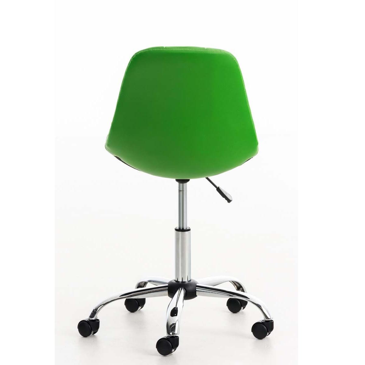 Silla de Oficina WALLY, Grueso Acolchado, Base Metálica, en Piel Amarilla