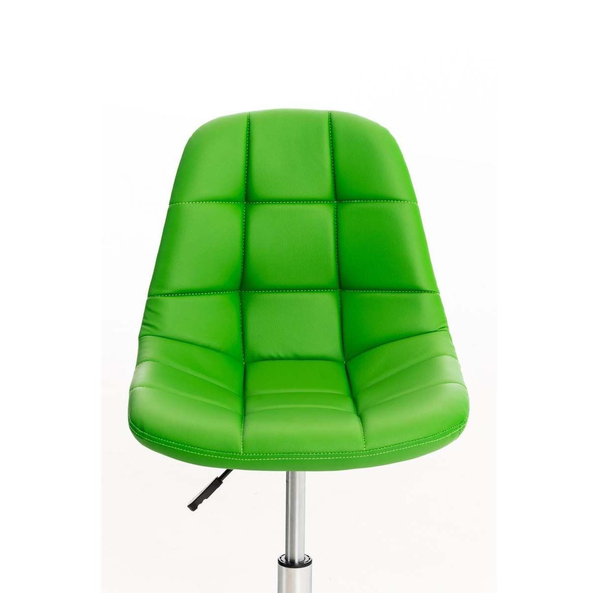 Silla de Oficina WALLY, Grueso Acolchado, Base Metálica, en Piel Amarilla