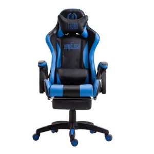 Silla Gaming POKER, Con Reposapiés, Piel color Negro