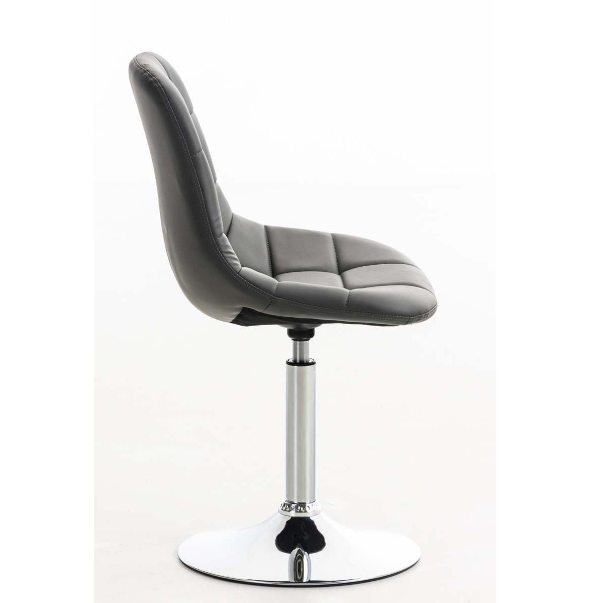 Silla de Confidente WALLY V, Grueso Acolchado, Base Metálica, en Piel Amarilla