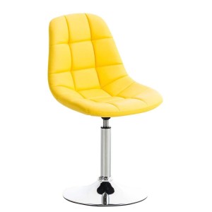 Silla de Confidente WALLY V en Piel color Amarillo