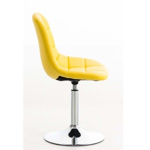 Silla de Confidente WALLY V en Piel color Amarillo