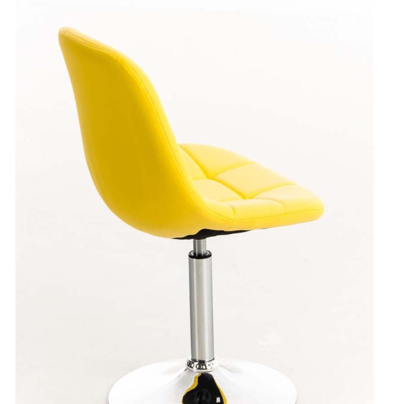 Silla de Confidente WALLY V en Piel color Amarillo