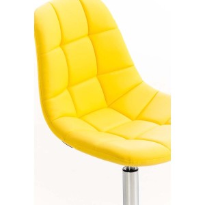 Silla de Confidente WALLY V en Piel color Amarillo