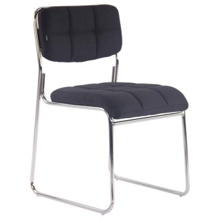 Silla de Confidente PERUGIA TELA, apilable, negro