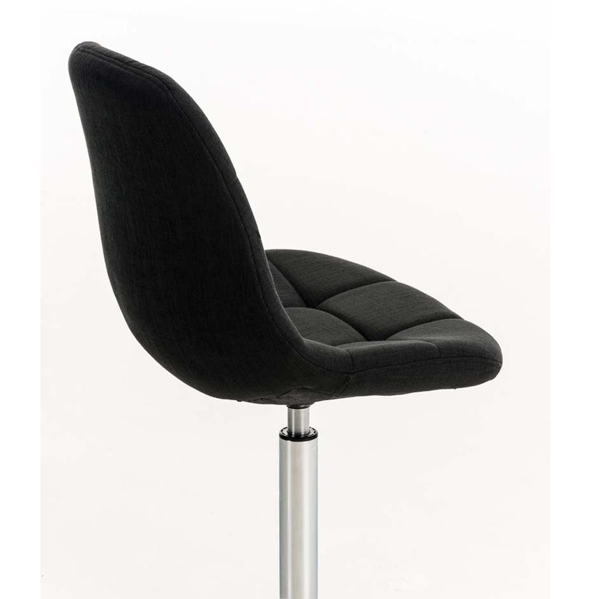 Silla de Confidente WALLY V TELA, Grueso Acolchado, Base Metálica, en Negro