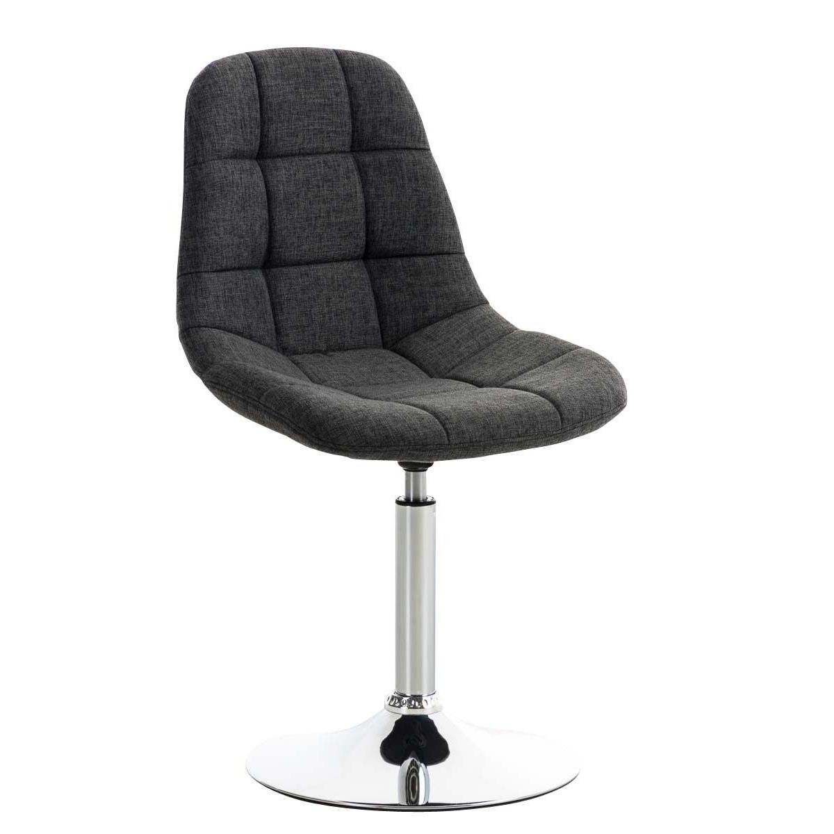Silla de Confidente WALLY V TELA, Grueso Acolchado, Base Metálica, en Negro