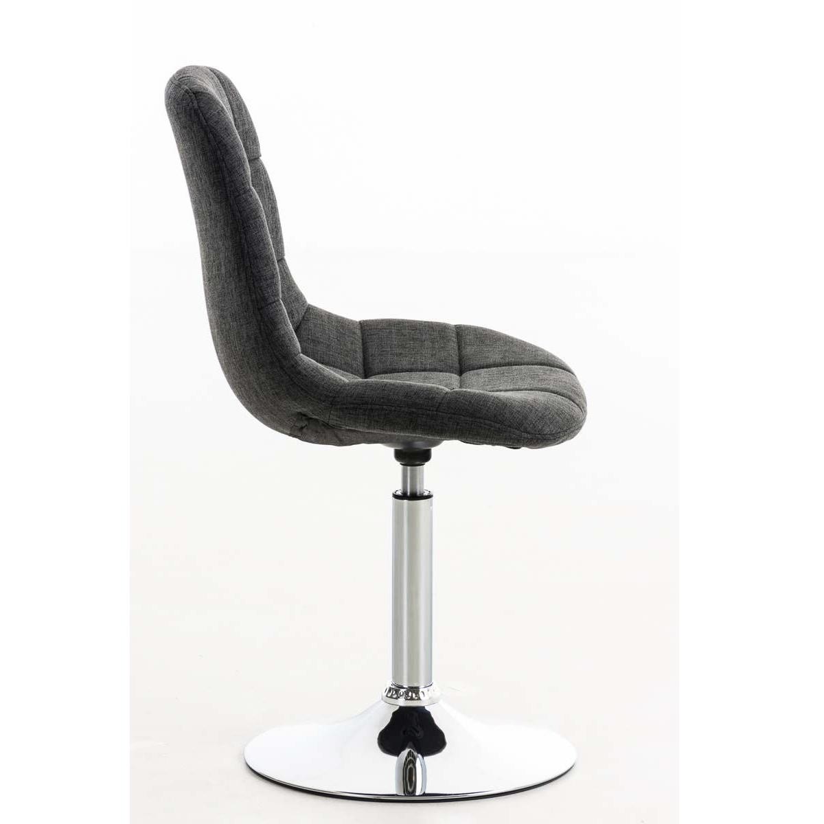 Silla de Confidente WALLY V TELA, Grueso Acolchado, Base Metálica, en Negro