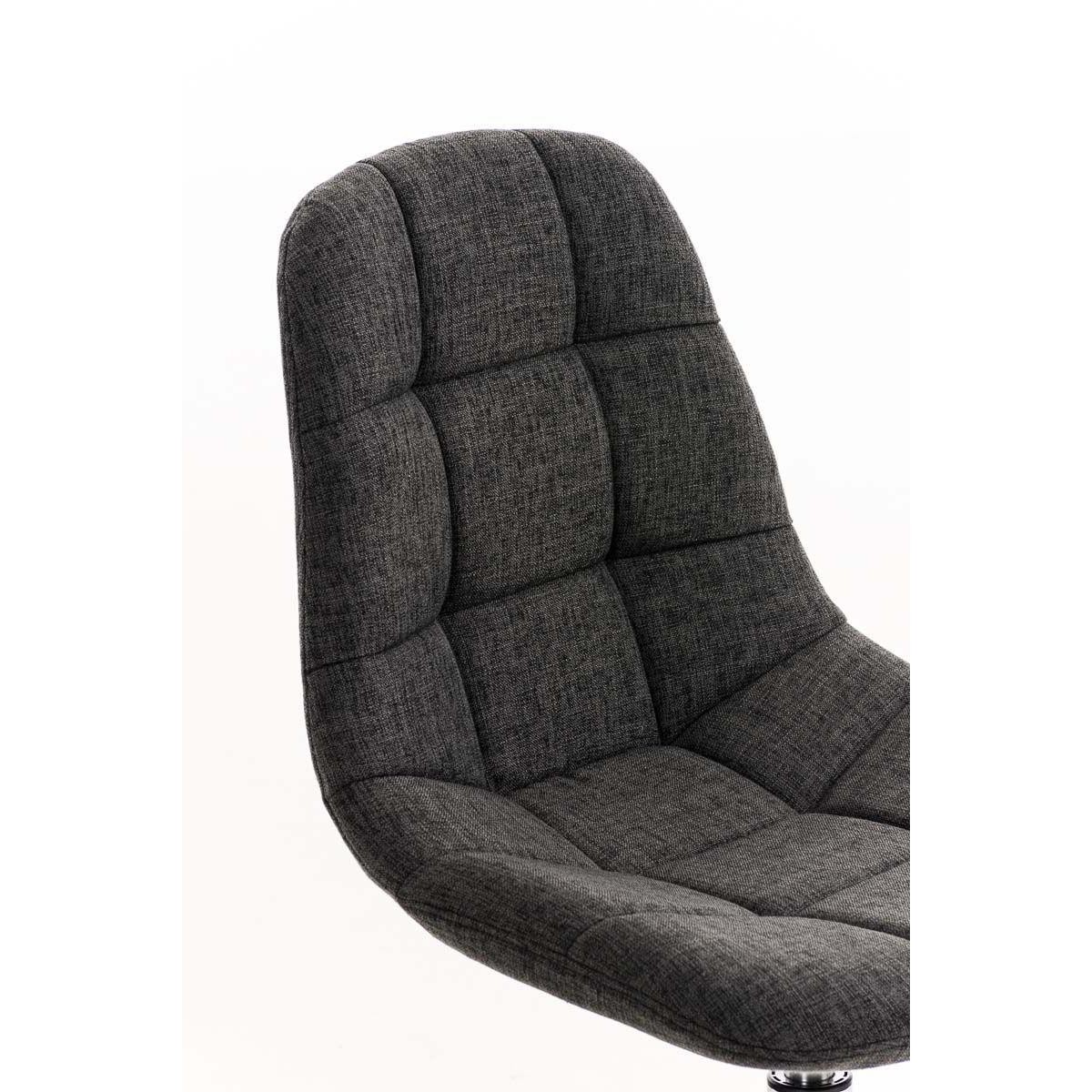 Silla de Confidente WALLY V TELA, Grueso Acolchado, Base Metálica, en Negro