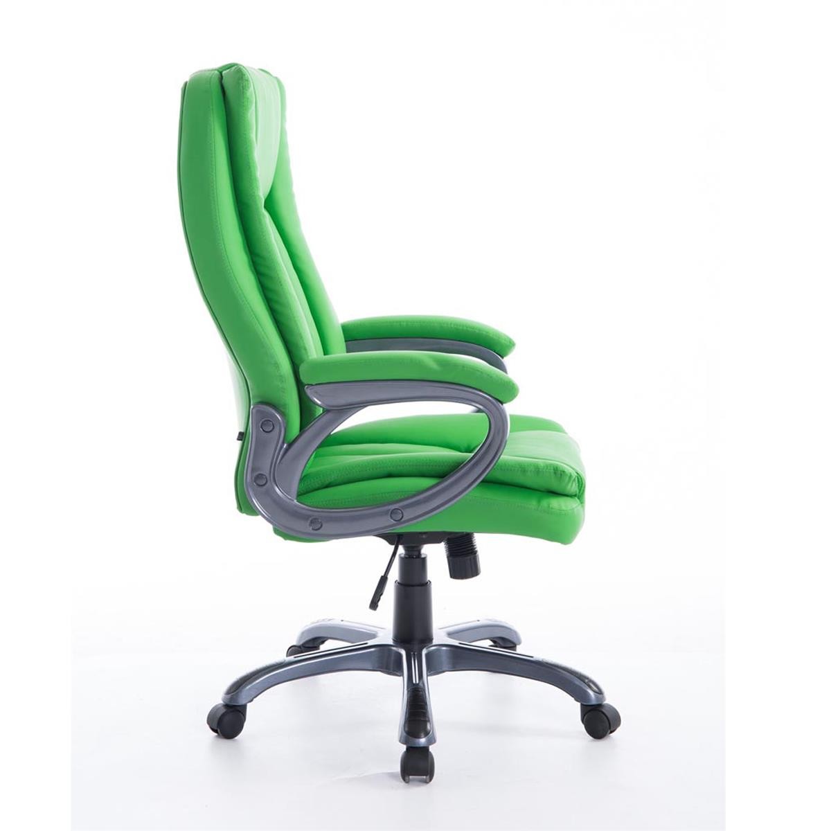 Sillón de Oficina VILTA, Grueso Acolchado, Resistente hasta 150 kg, en Piel Negra