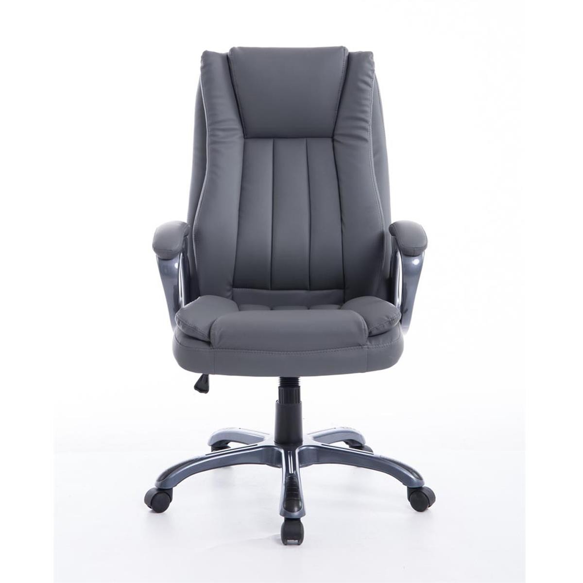 Sillón de Oficina VILTA, Grueso Acolchado, Resistente hasta 150 kg, en Piel Negra