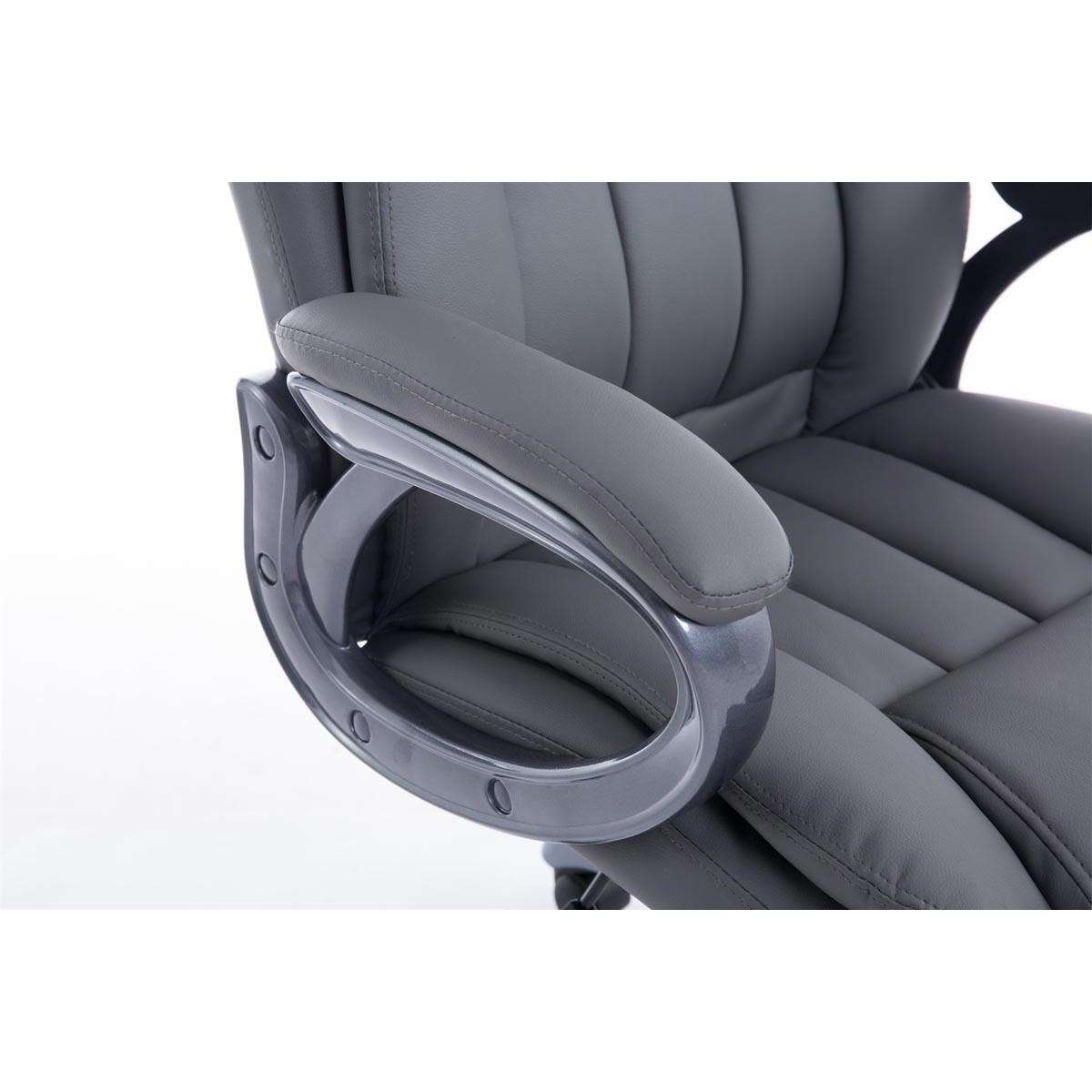 Sillón de Oficina VILTA, Grueso Acolchado, Resistente hasta 150 kg, en Piel Negra