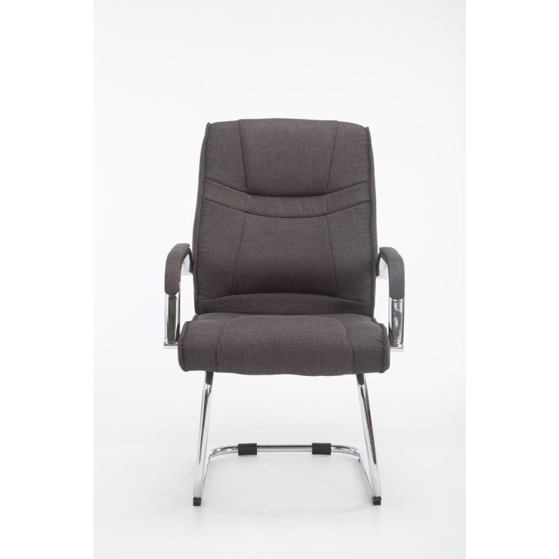 Silla de confidente DENVER TELA, estructura metálica, en color negro