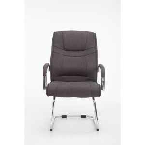 Silla de confidente DENVER TELA, estructura metálica, en color negro