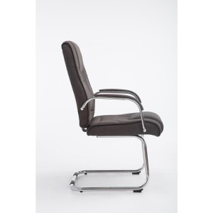 Silla de confidente DENVER TELA, estructura metálica, en color negro