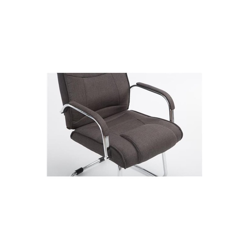 Silla de confidente DENVER TELA, estructura metálica, en color negro