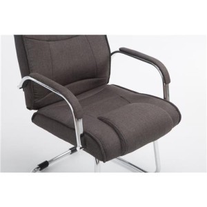 Silla de confidente DENVER TELA, estructura metálica, en color negro