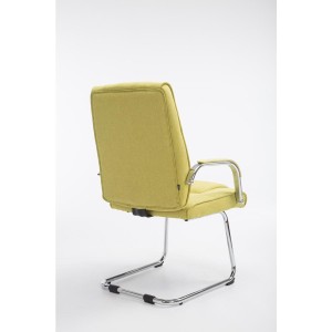 Silla de confidente DENVER TELA, estructura metálica, en color negro
