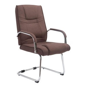 Silla de confidente DENVER TELA, estructura metálica, en color negro
