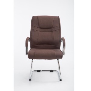 Silla de confidente DENVER TELA, estructura metálica, en color negro