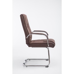 Silla de confidente DENVER TELA, estructura metálica, en color negro