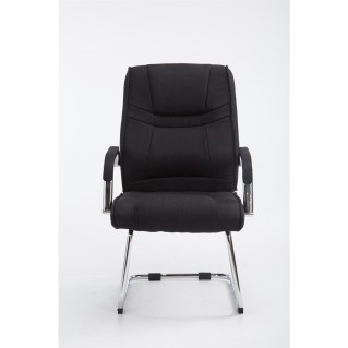 Silla de confidente DENVER TELA, estructura metálica, en color negro 2