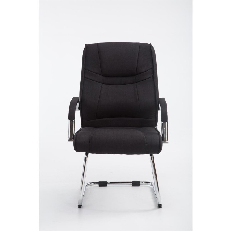 Silla de confidente DENVER TELA, estructura metálica, en color negro