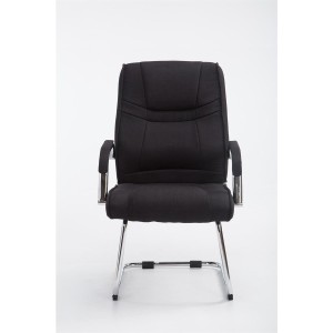 Silla de confidente DENVER TELA, estructura metálica, en color negro