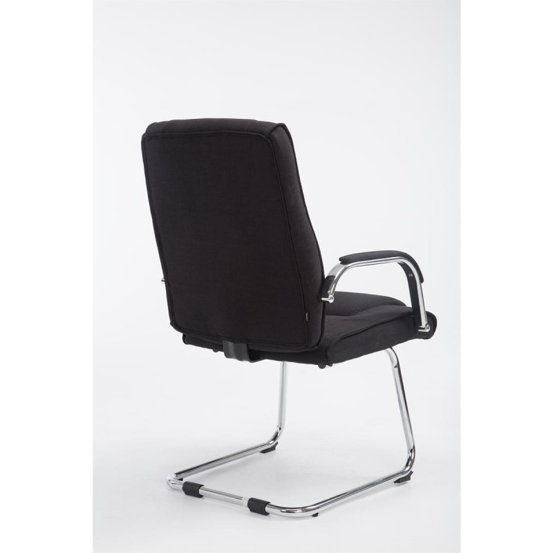 Silla de confidente DENVER TELA, estructura metálica, en color negro