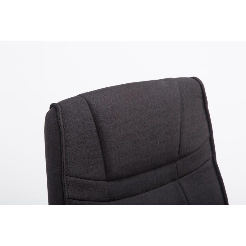 Silla de confidente DENVER TELA, estructura metálica, en color negro