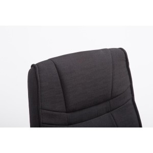 Silla de confidente DENVER TELA, estructura metálica, en color negro