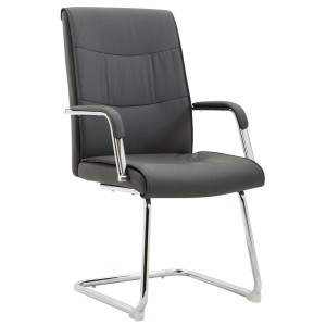 Silla de Confidente RUNA en Piel Negra