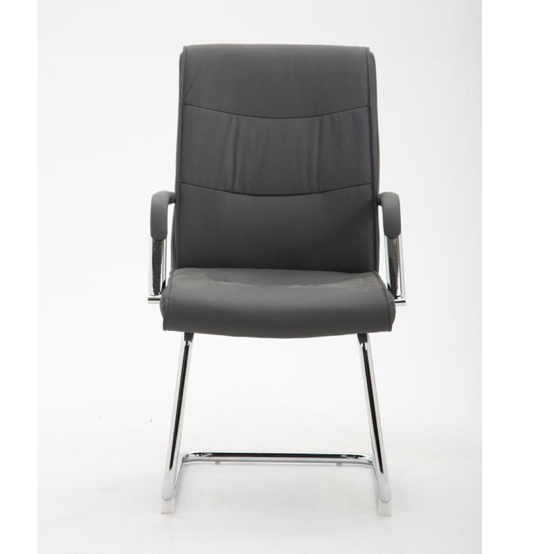 Silla de Confidente RUNA en Piel Negra