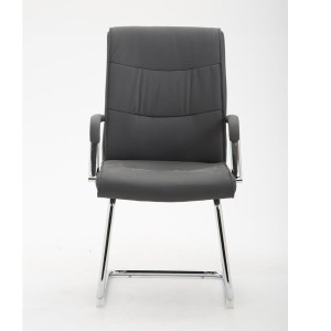 Silla de Confidente RUNA en Piel Negra