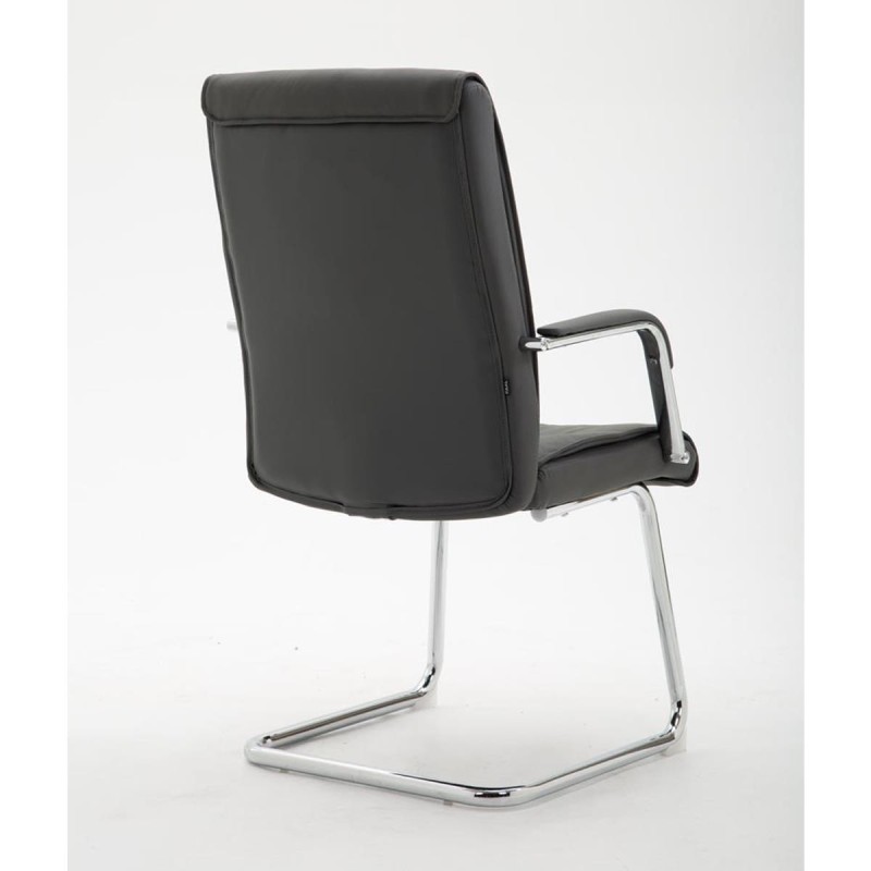 Silla de Confidente RUNA en Piel Negra