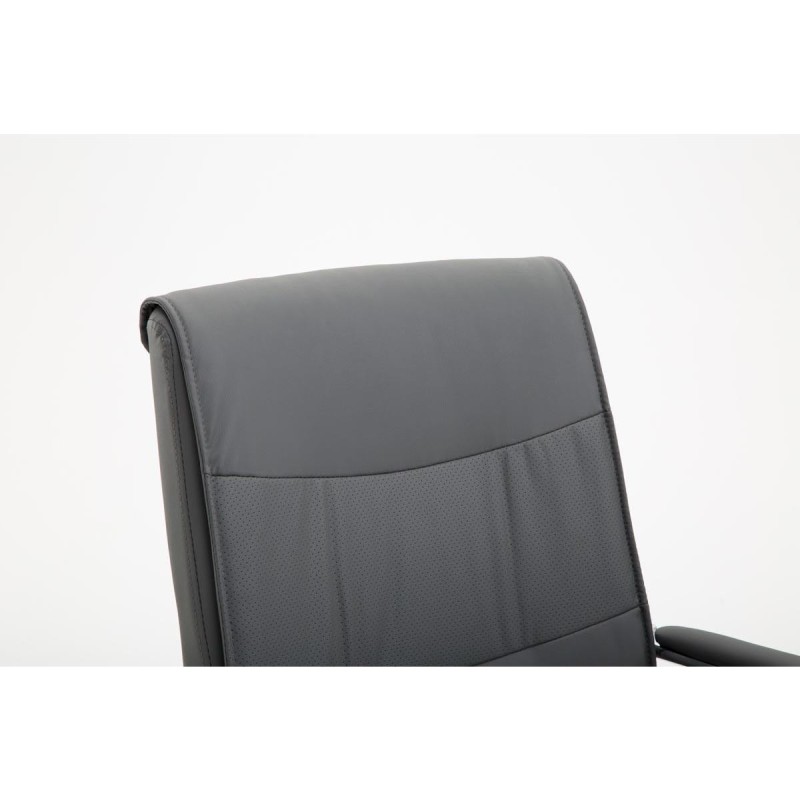 Silla de Confidente RUNA en Piel Negra