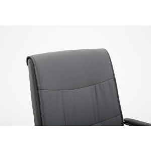 Silla de Confidente RUNA en Piel Negra