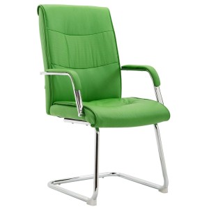 Silla de Confidente RUNA en Piel Negra