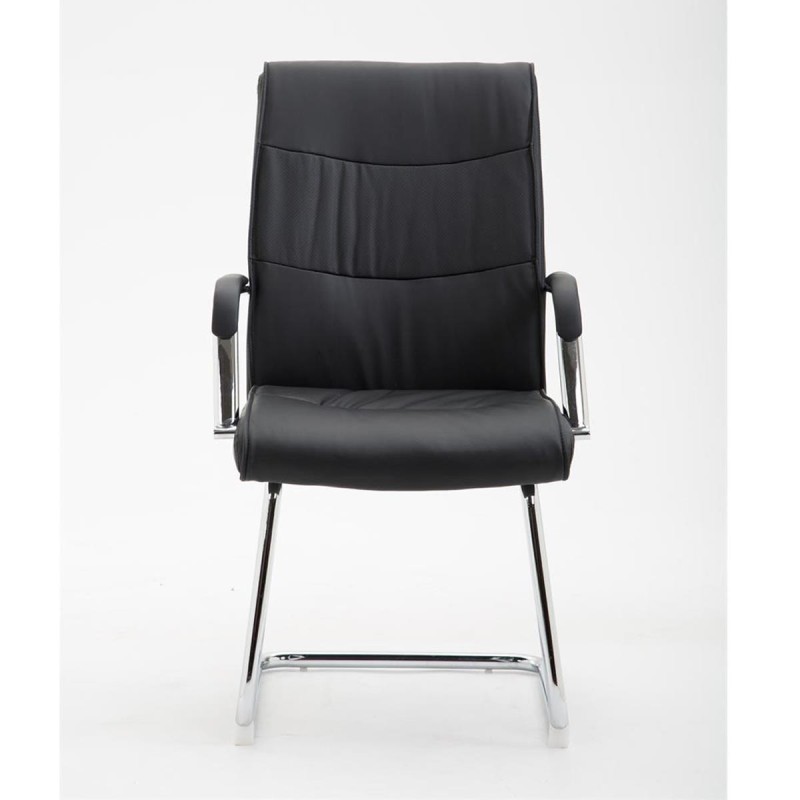 Silla de Confidente RUNA en Piel Negra