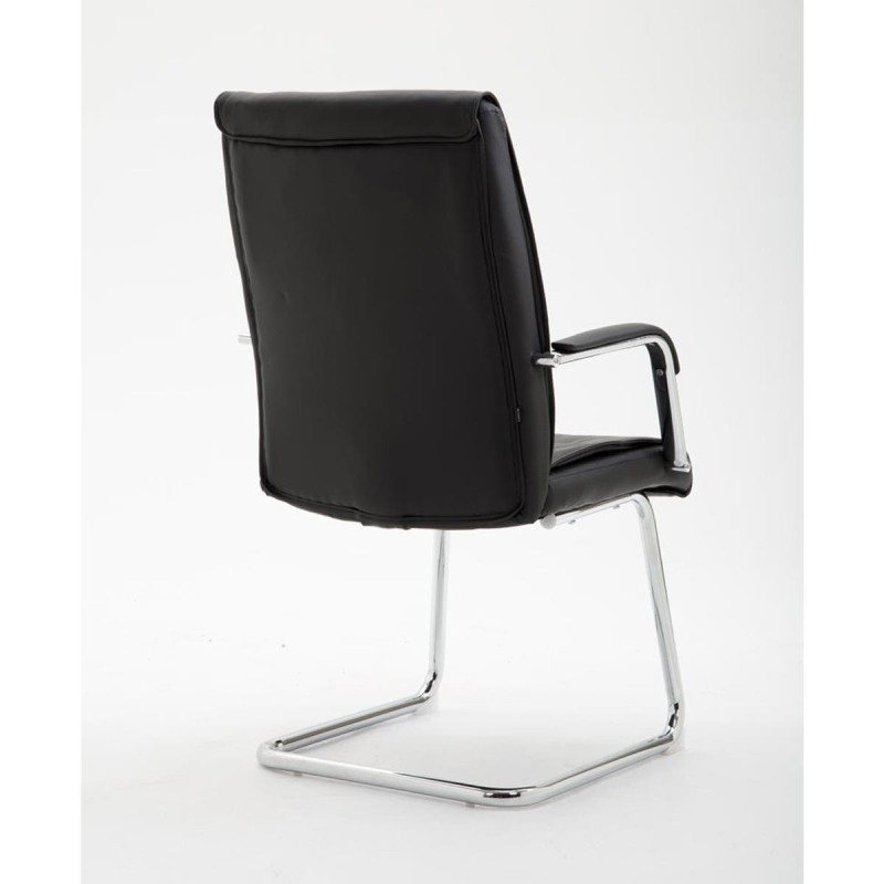 Silla de Confidente RUNA en Piel Negra