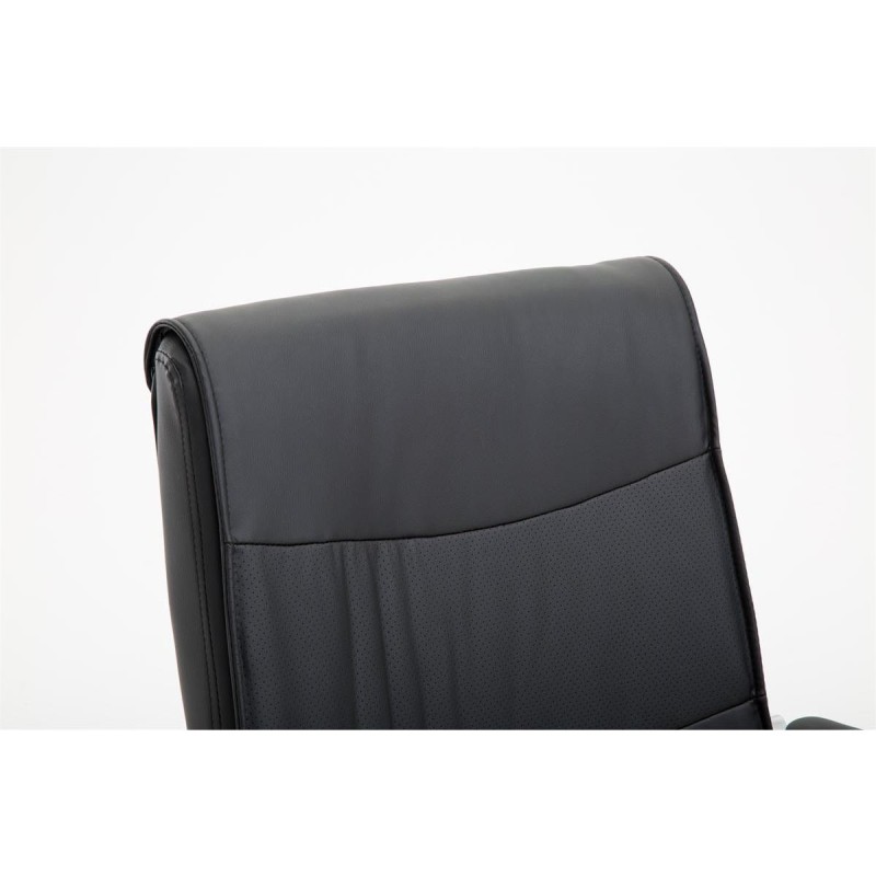 Silla de Confidente RUNA en Piel Negra