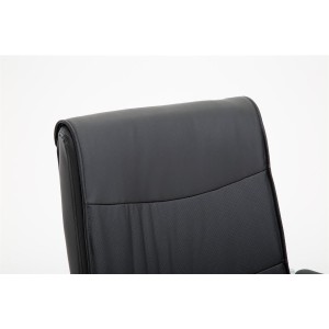 Silla de Confidente RUNA en Piel Negra